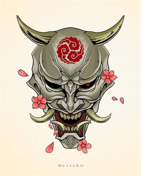 oni mask tattoo|traditional japanese oni mask tattoo.